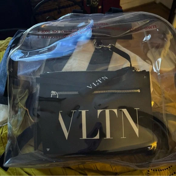 Valentino VLTN Clear Backpack with Black Accents